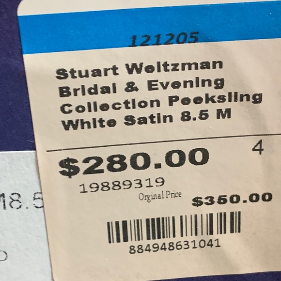 Peekosling Stuart Weitzman 8.5 white slingback NWD - Picture 2 of 8